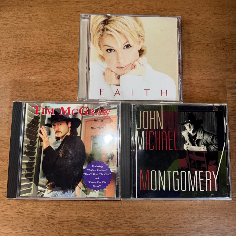 90s Country CD Lot Faith Hill Tim McGraw John Michael Montgomery 3 Album Bundle